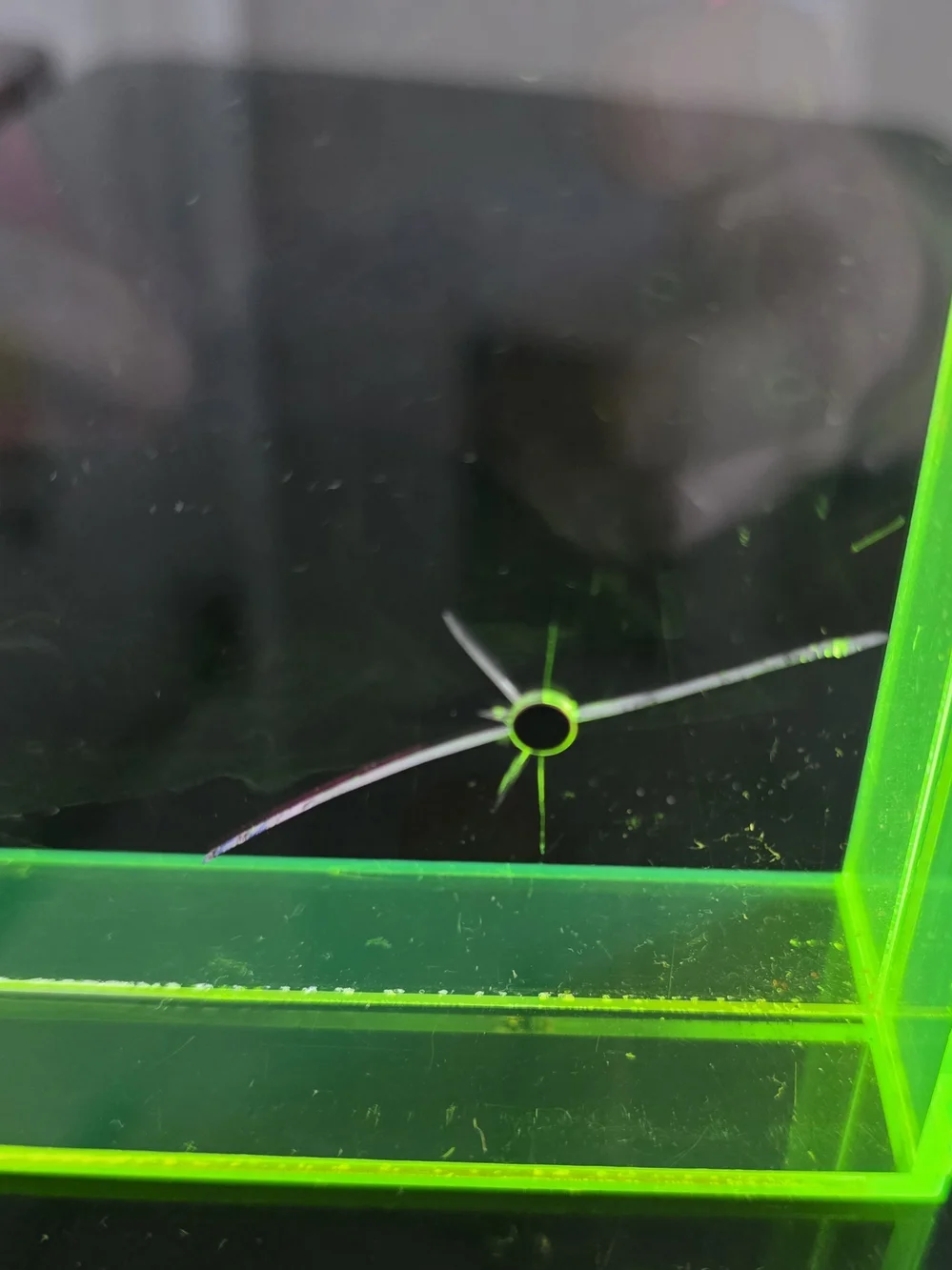 Neon Green Clear Acrylic Phone Display Stand - Universal